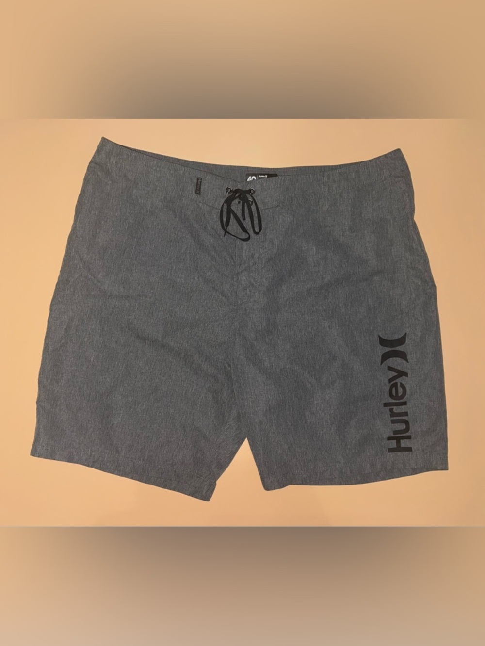 Hurley Men’s Gray Board Shorts Swim Trunks Size 40 Heathered Surf Beach Shorts